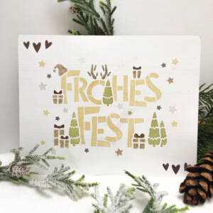 Holzbild Frohes Fest