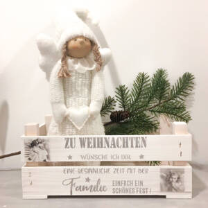 Holzkiste klein Weihnachten