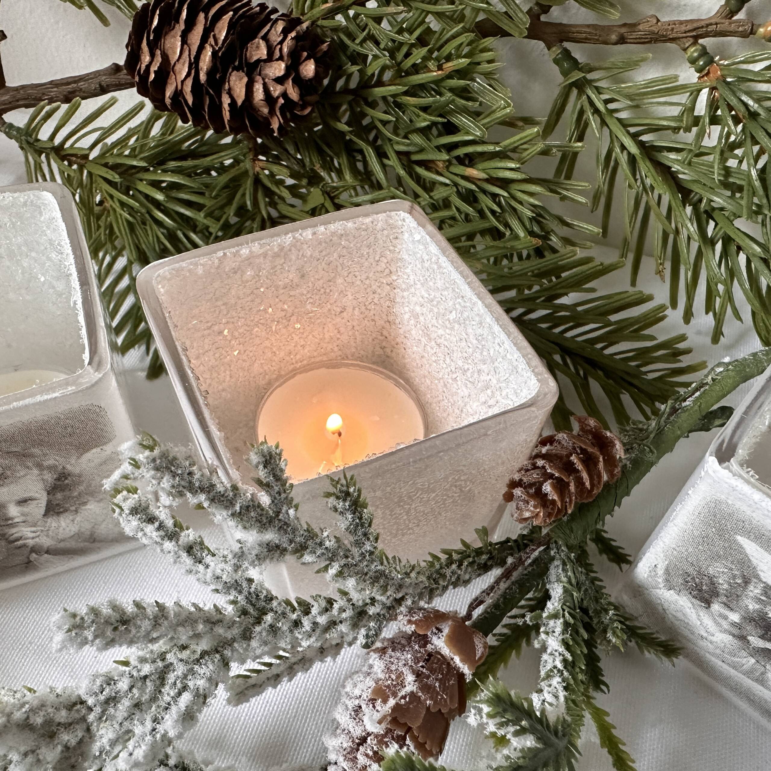 Teelichtglas Eiskristall – Bild 2