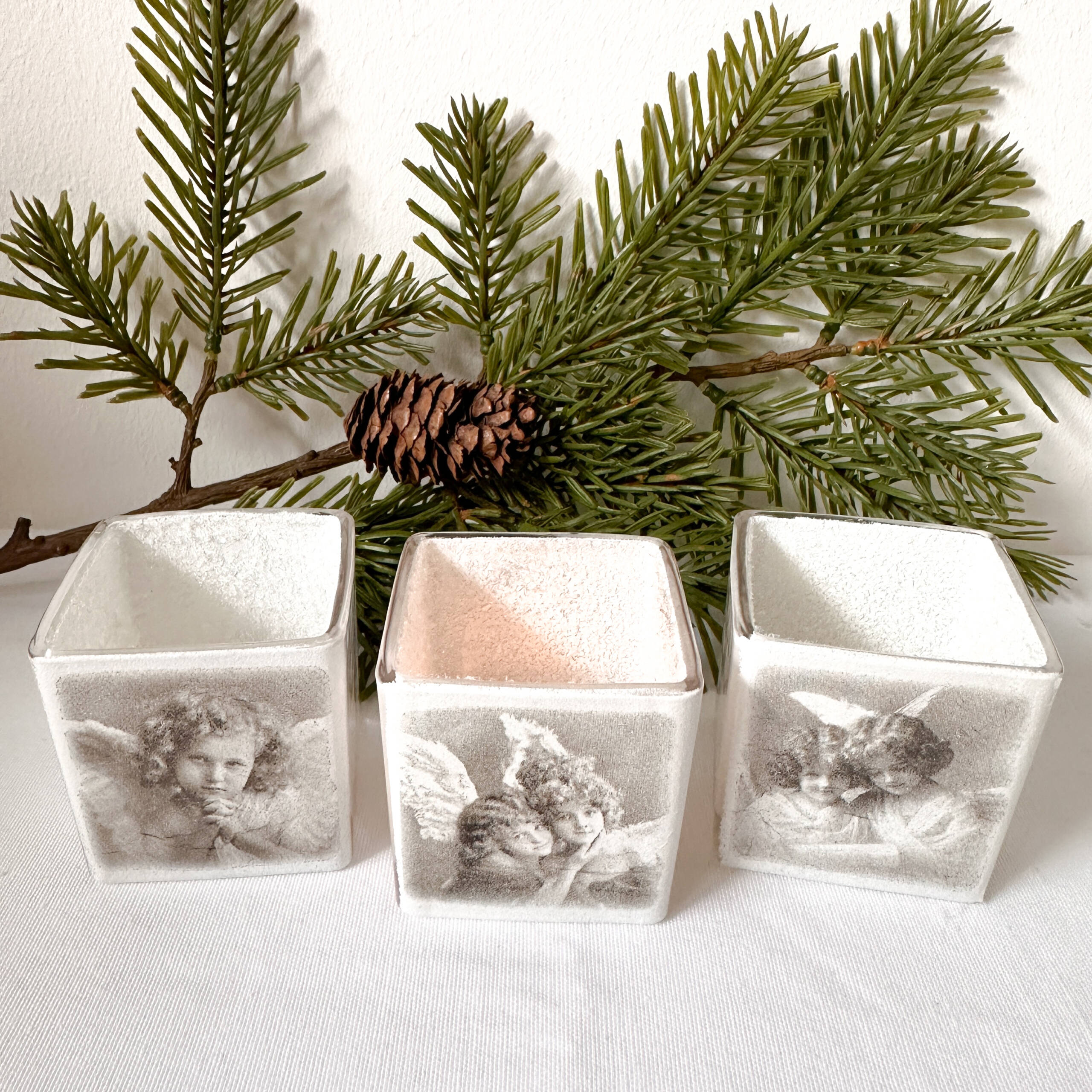 Teelichtglas Eiskristall – Bild 6