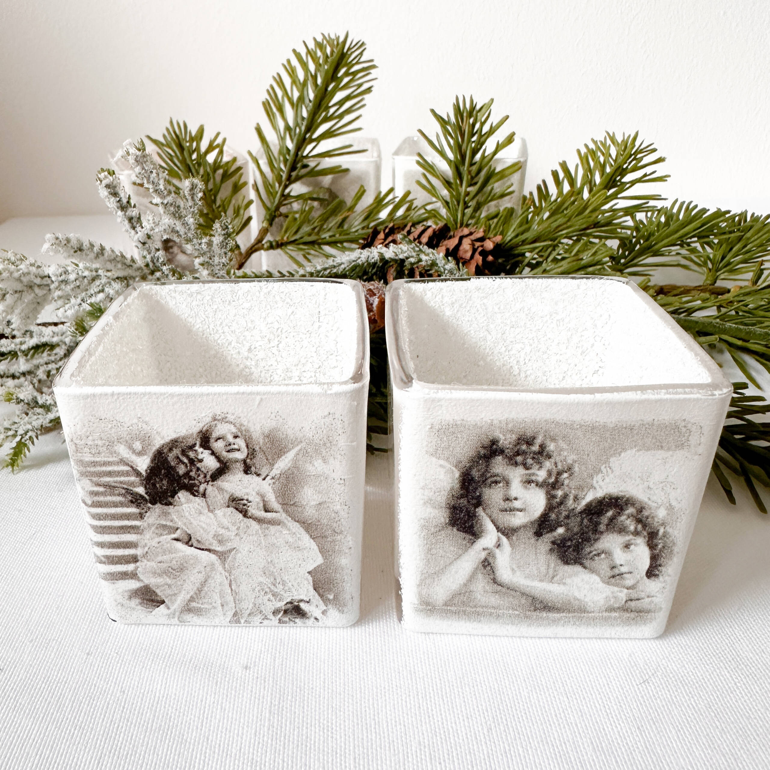 Teelichtglas Eiskristall – Bild 5