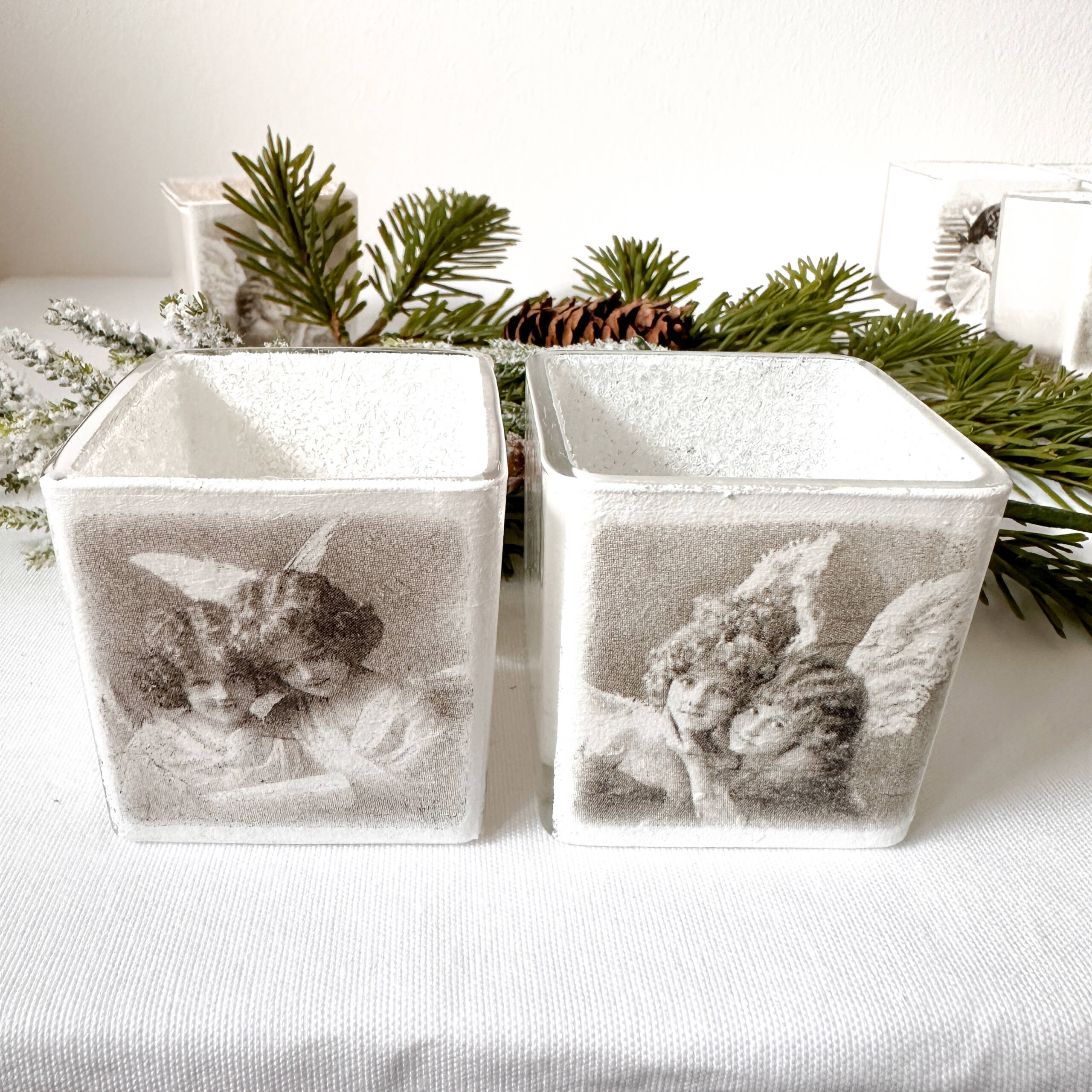 Teelichtglas Eiskristall – Bild 4