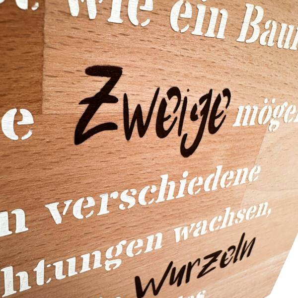 Holzbild BUCHE Familie ist wie ein Baum – Bild 2