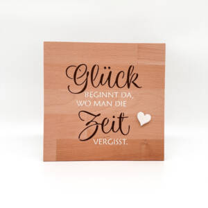 Holzbild Glück