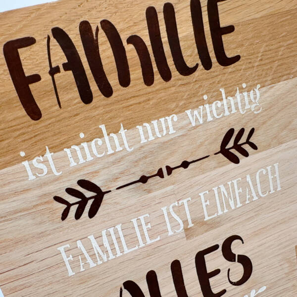 Holzbild EICHE Familie ist alles – Bild 2