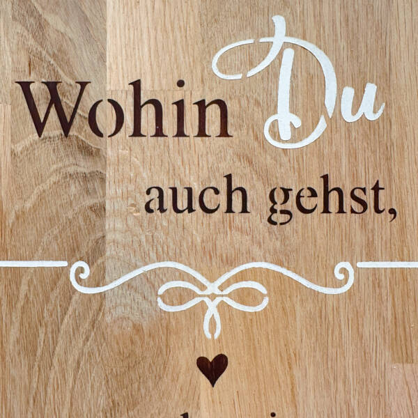 Holzbild Geh mit deinem Herzen – Bild 2