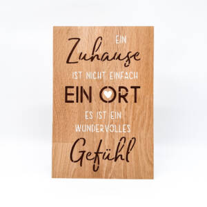 Holzbild Zuhause