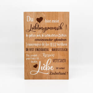 Holzbild Lieblingsmensch