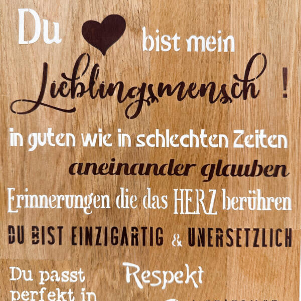 Holzbild Lieblingsmensch – Bild 2