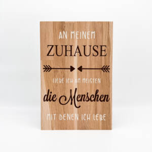 Holzbild Zuhause