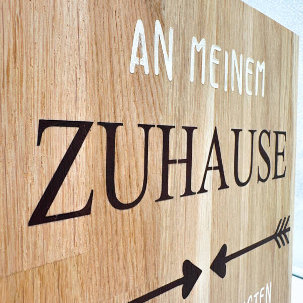 Holzbild Zuhause – Bild 2