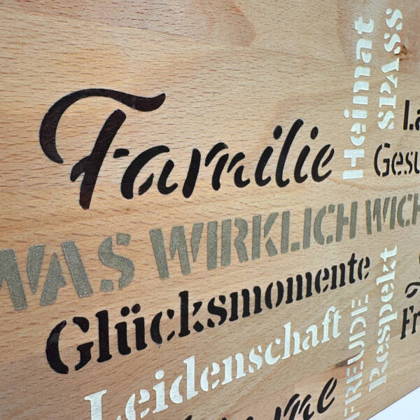 Holzbild Was wirklich wichtig ist – Bild 2