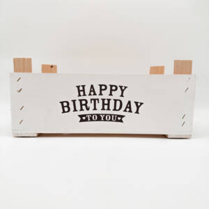 Holzkiste groß Happy Birthday