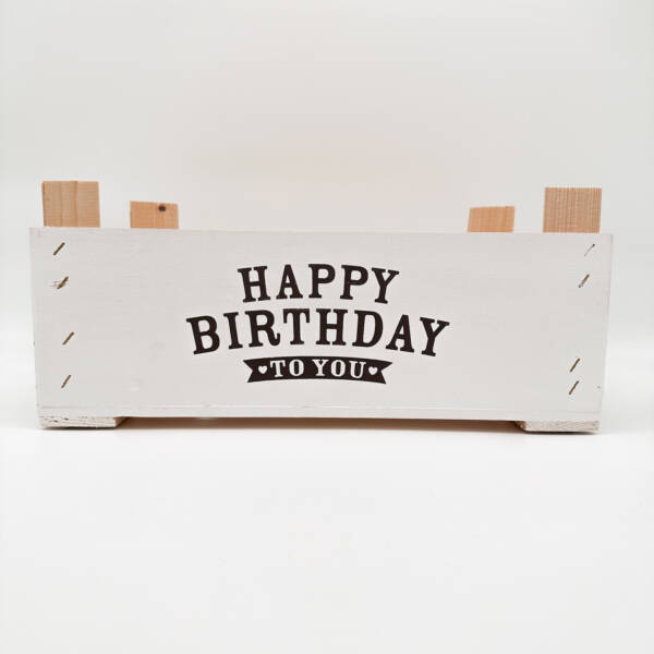 Holzkiste groß Happy Birthday