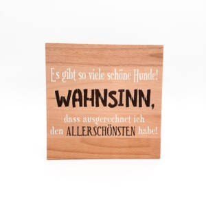Holzbild Allerschönster Hund