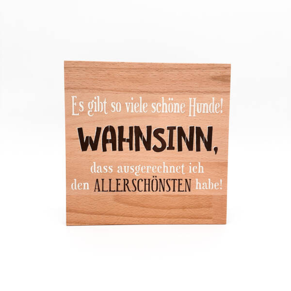 Holzbild Allerschönster Hund