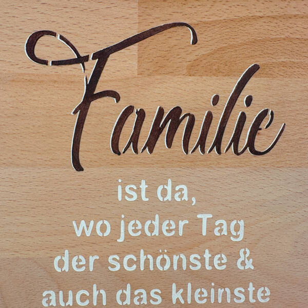 Holzbild Familienglück – Bild 2