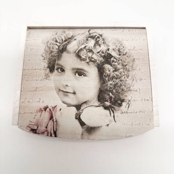 Holzbox mit Spiegel und Lade – Bild 3