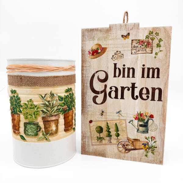 Holzbild A4 Bin im Garten – Bild 4