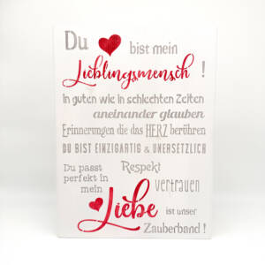 Holzbild A3 Lieblingsmensch
