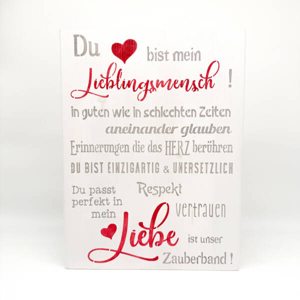 Holzbild A3 Lieblingsmensch