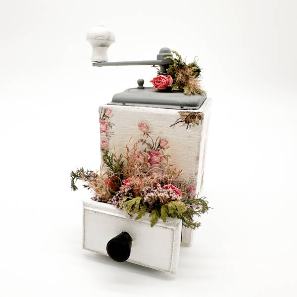 Alte Kaffeemühle Rosenmotiv – Bild 6