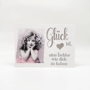 Holzbild Glück Tochter