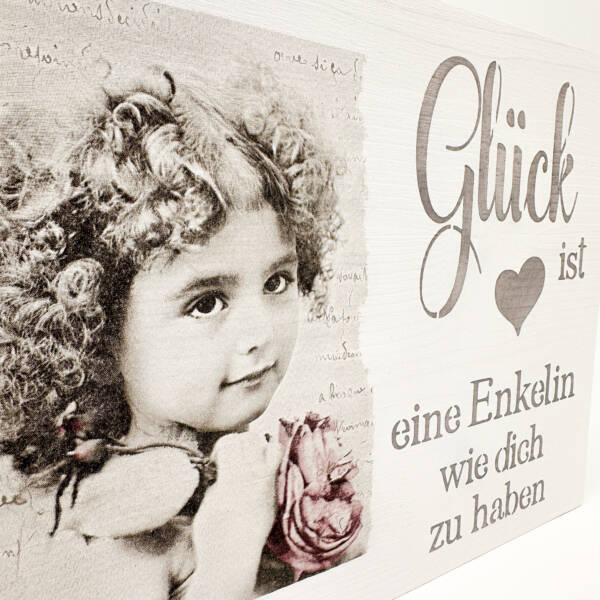 Holzbild Glück Enkelin – Bild 2