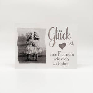 Holzbild Glück Freundin