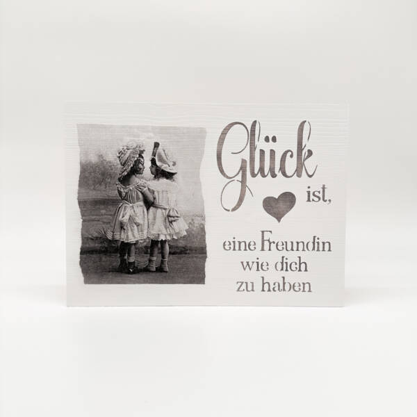 Holzbild Glück Freundin