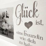 Holzbild Glück Freundin – Bild 2