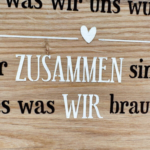 Holzbild Zusammen – Bild 2