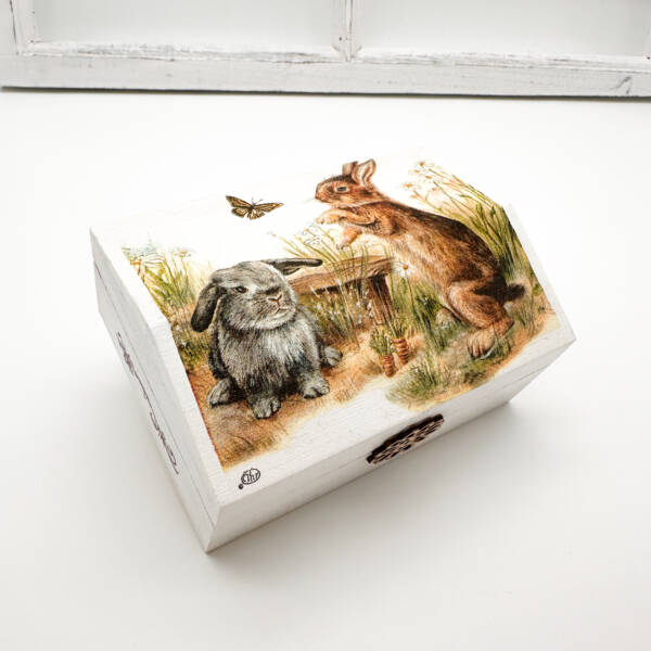 Holzbox Hasen – Bild 2
