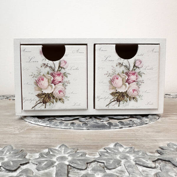 Holzbox Rosenmotiv 18,5 x 8 cm – Bild 3