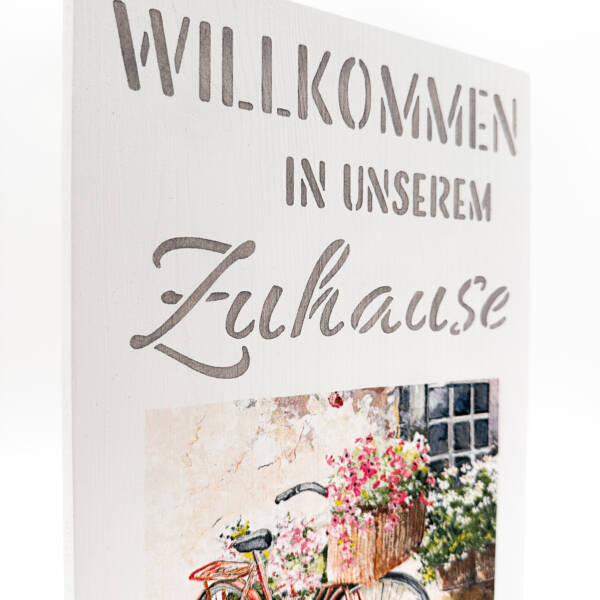 Holzbild Herzlich Willkommen – Bild 4