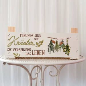 Holzkiste Freundschaft