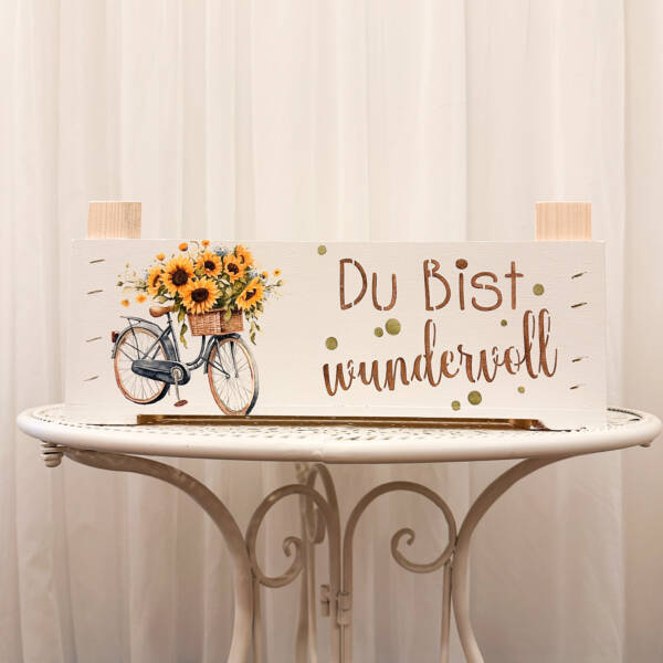 Holzkiste Sonnenblume – Bild 3