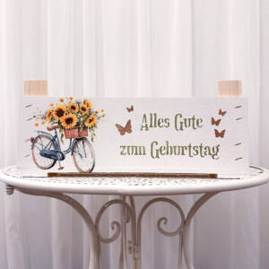 Holzkiste Sonnenblume