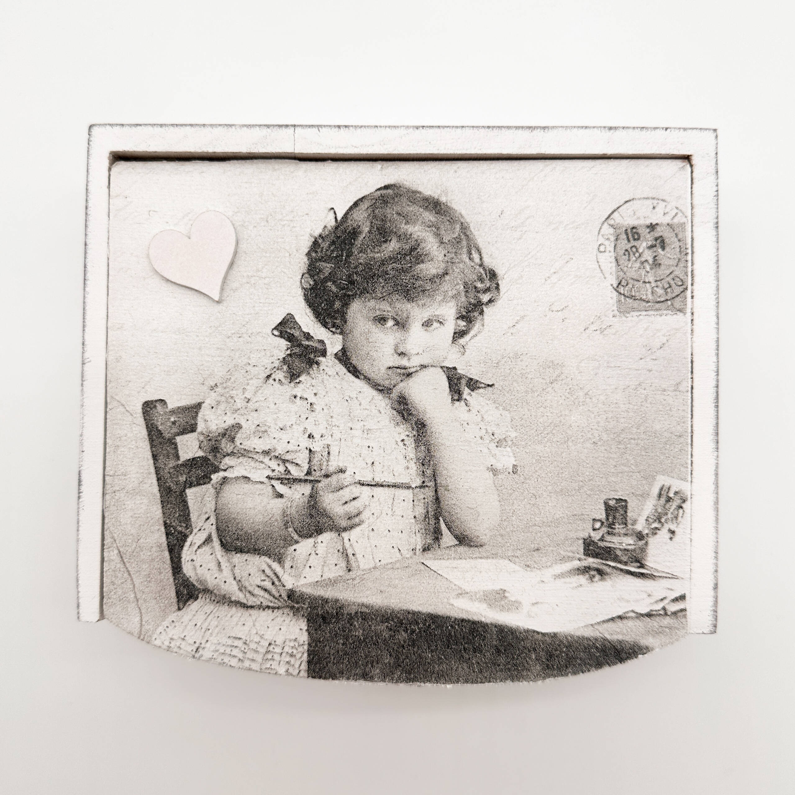 Holzbox mit Spiegel und Lade 2 – Bild 3