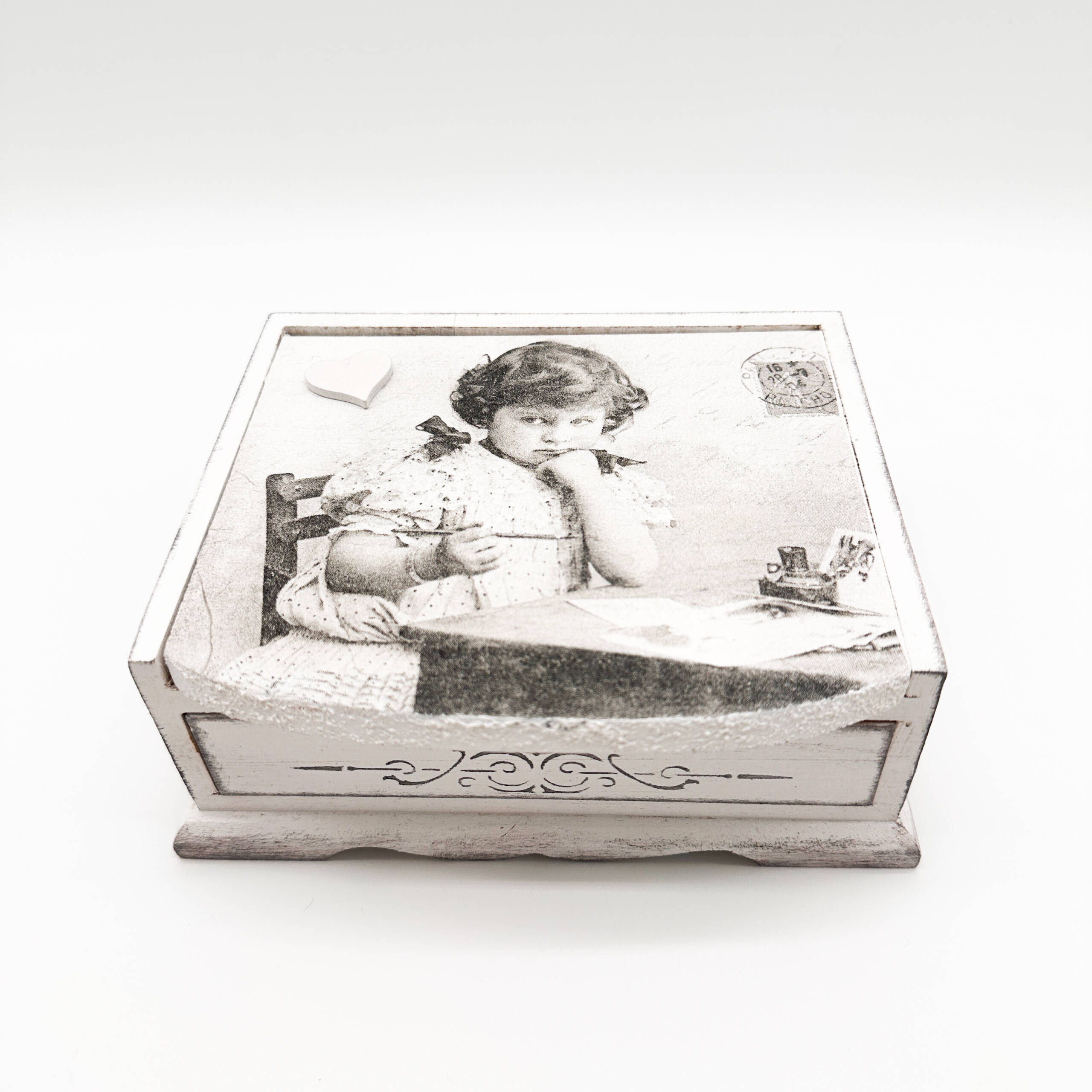 Holzbox mit Spiegel und Lade 2 – Bild 4