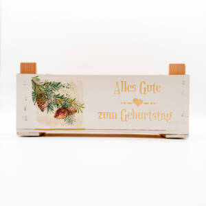 Holzkiste Geburtstag Winter